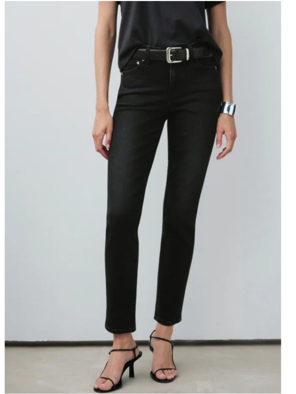 AYR Jeans The Stir Stovepipe Slim Straight in Black Wash